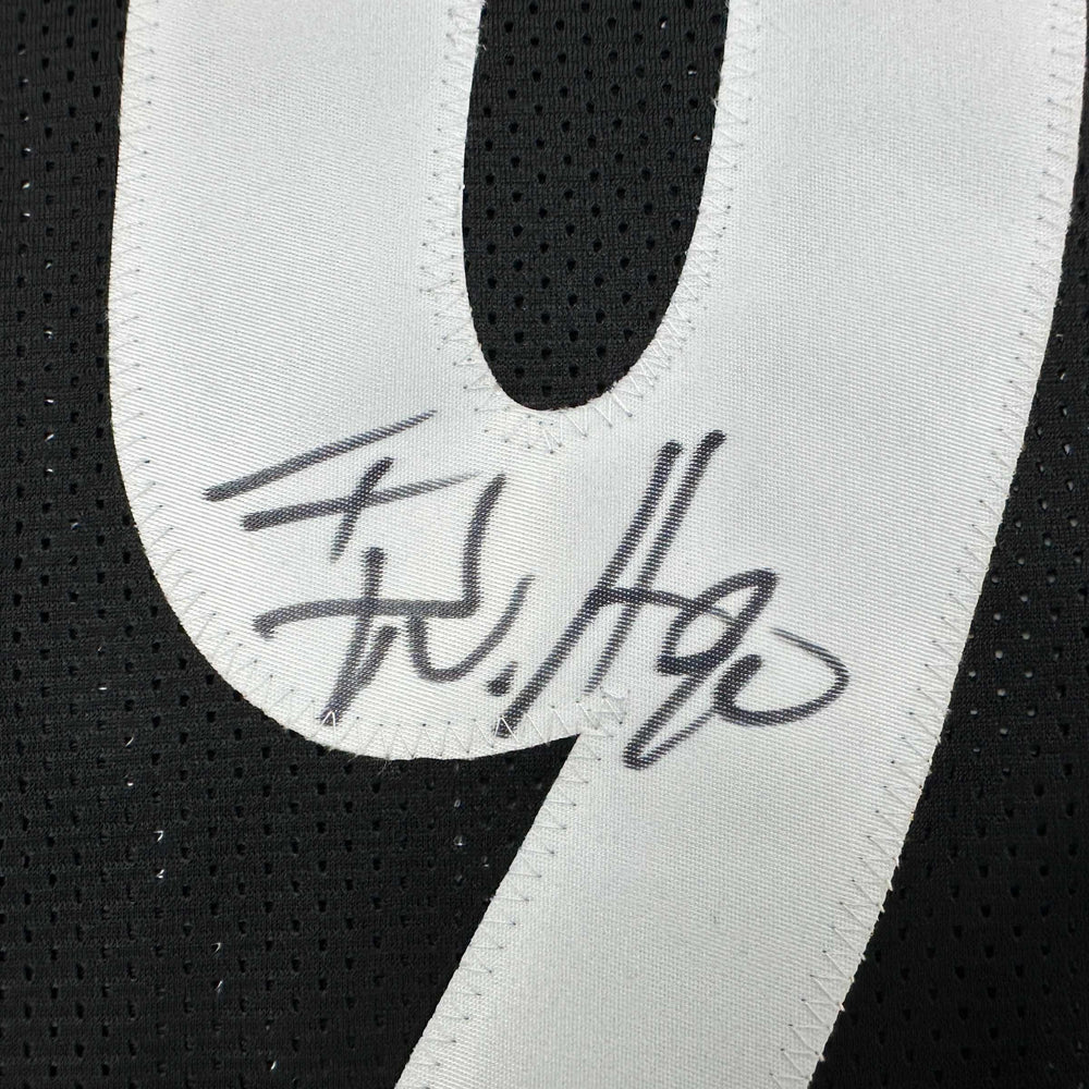 Autographed/Signed TJ T.J. Watt Pittsburgh Black Football Jersey Beckett BAS COA (ONLINE ORDER ONLY)