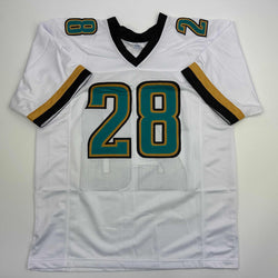 Autographed/Signed Fred Taylor Jacksonville White Football Jersey JSA COA (ONLINE ORDER ONLY)