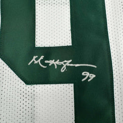 Autographed/Signed Mark Gastineau New York White Football Jersey JSA COA (ONLINE ORDER ONLY)