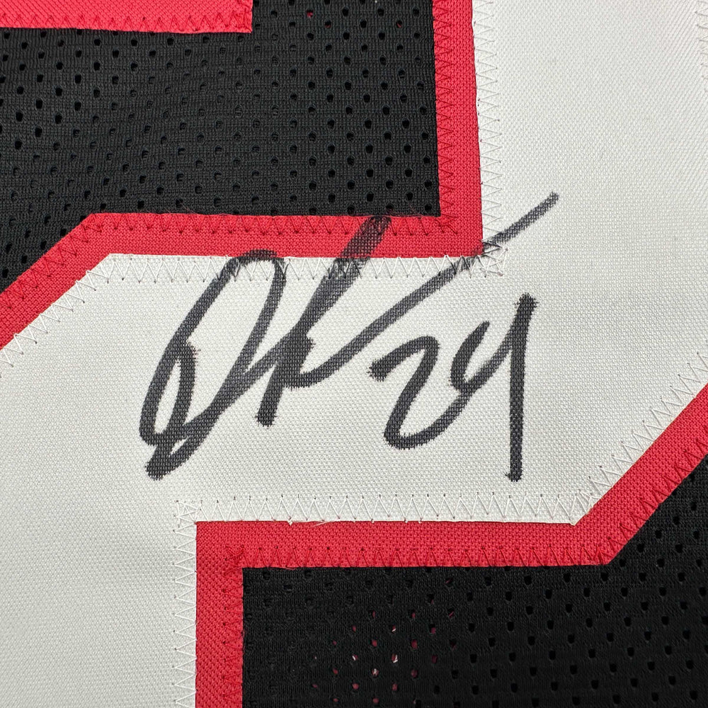 Autographed/Signed Devonta Freeman Atlanta Retro Black Football Jersey Beckett BAS COA (ONLINE ORDER ONLY)
