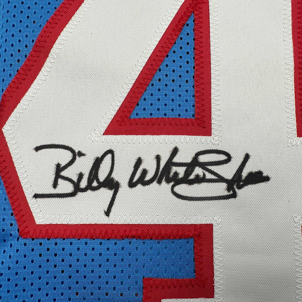 Autographed/Signed Billy White Shoes Johnson Tennessee Retro Light Blue Football Jersey JSA COA (ONLINE ORDER ONLY)