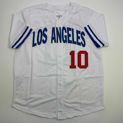 Autographed/Signed Gary Sheffield Los Angeles LA White Baseball Jersey PSA/DNA COA (ONLINE ORDER ONLY)