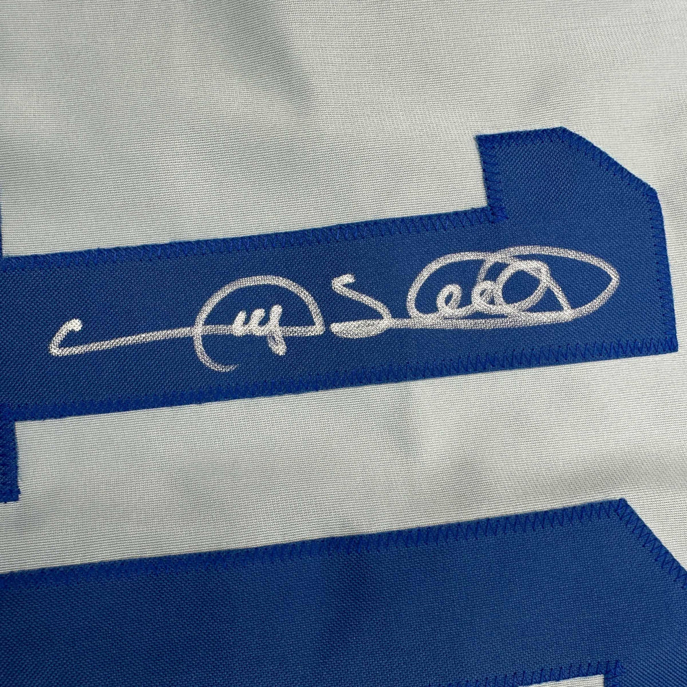 Autographed/Signed Gary Sheffield Los Angeles LA Grey Baseball Jersey JSA COA (ONLINE ORDER ONLY)