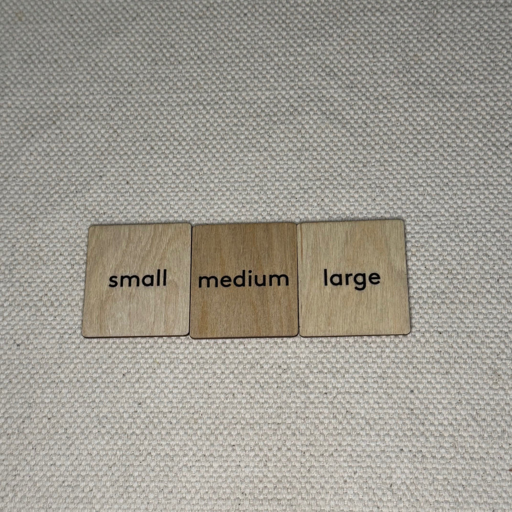 Wooden Language Labels, 4 Seasons, 5 Senses, Syllables, Small, Medium Large (ONLINE ORDER ONLY)