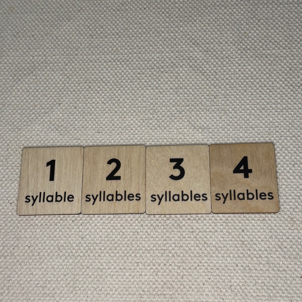Bag Full of Objects: Syllable Count with Wooden Labels (ONLINE ORDER ONLY)