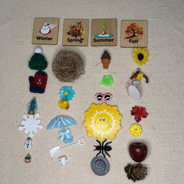 4 Seasons Object Sorting with Wooden Labels (ONLINE ORDER ONLY)