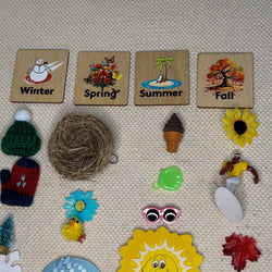 4 Seasons Object Sorting with Wooden Labels (ONLINE ORDER ONLY)