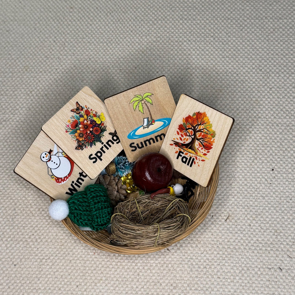 4 Seasons Object Sorting with Wooden Labels (ONLINE ORDER ONLY)