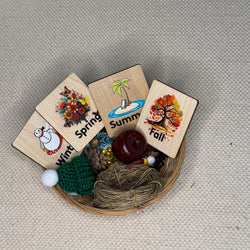 4 Seasons Object Sorting with Wooden Labels (ONLINE ORDER ONLY)