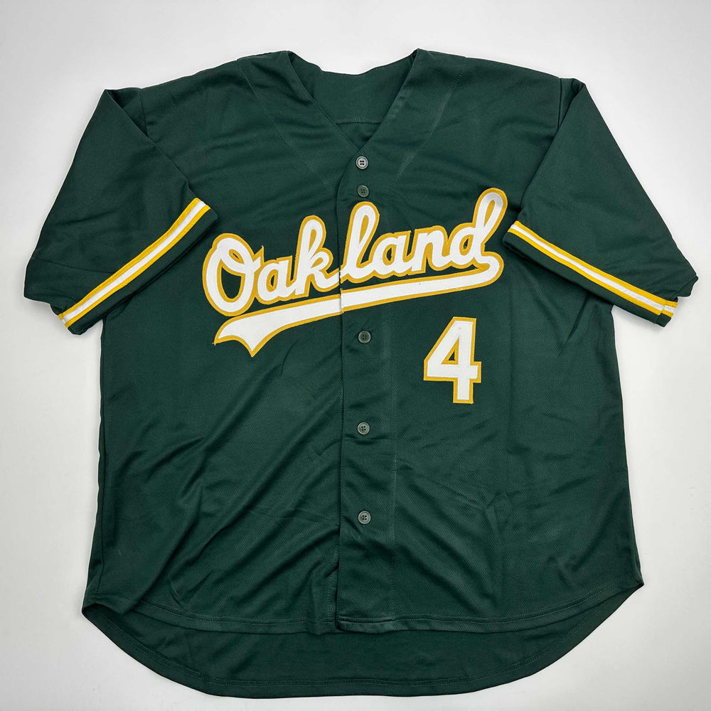 Autographed/Signed Lawrence Butler Oakland Green Baseball Jersey Beckett BAS COA (ONLINE ORDER ONLY)