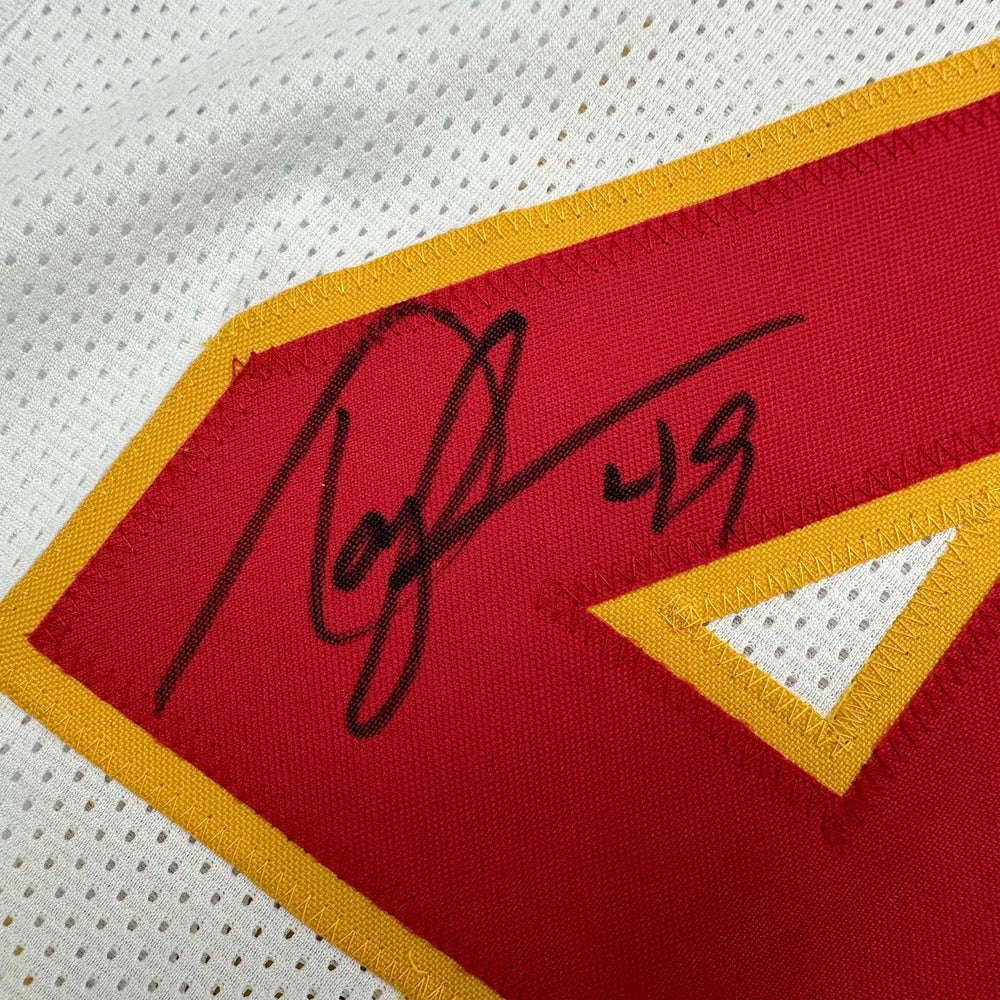 Autographed/Signed Tony Richardson Kansas City White Football Jersey JSA COA (ONLINE ORDER ONLY)