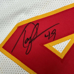Autographed/Signed Tony Richardson Kansas City White Football Jersey JSA COA (ONLINE ORDER ONLY)