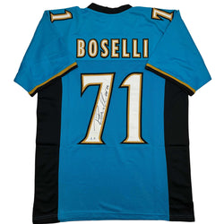 Autographed/Signed Tony Boselli HOF 22 Jacksonville Teal Football Jersey Beckett BAS COA (ONLINE ORDER ONLY)