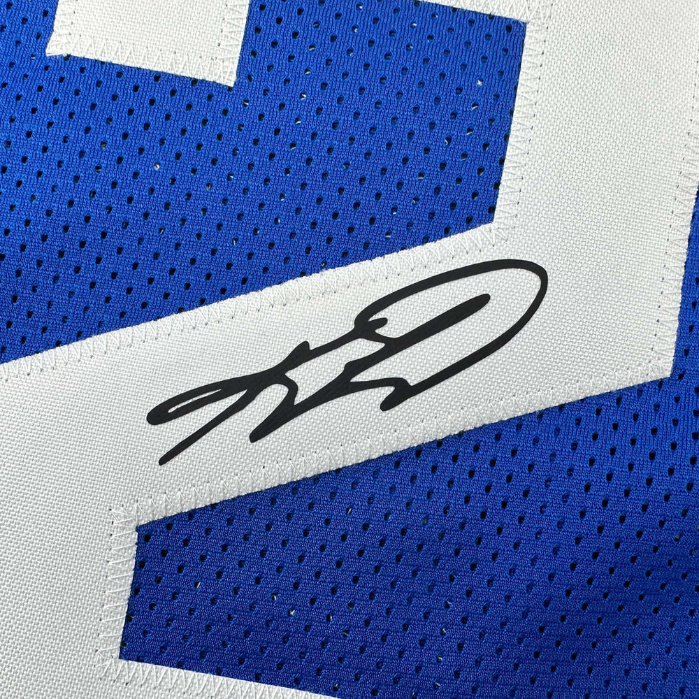 Facsimile Autographed Kawhi Leonard Los Angeles LA Blue Reprint Laser Auto Basketball Jersey Size Men's XL (ONLINE ORDER ONLY)