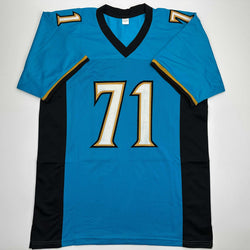 Autographed/Signed Tony Boselli HOF 22 Jacksonville Teal Football Jersey Beckett BAS COA (ONLINE ORDER ONLY)