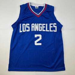 Facsimile Autographed Kawhi Leonard Los Angeles LA Blue Reprint Laser Auto Basketball Jersey Size Men's XL (ONLINE ORDER ONLY)
