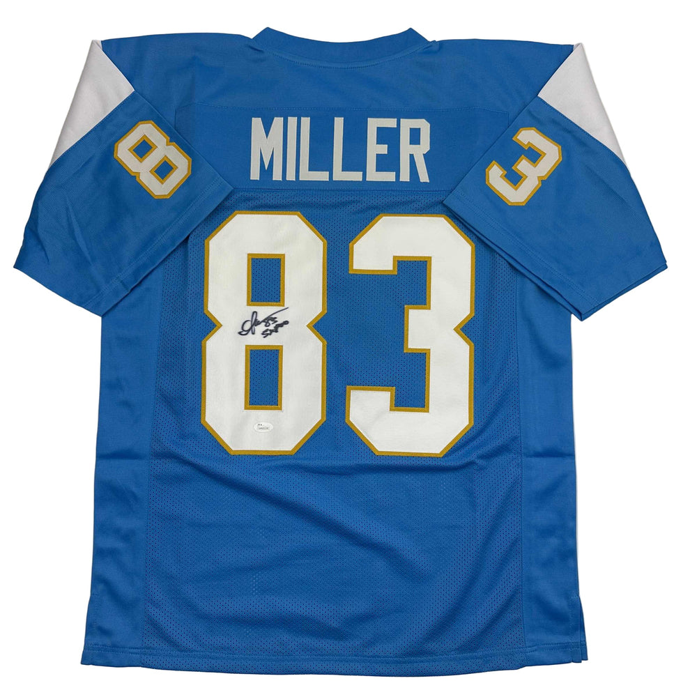 Autographed/Signed Anthony Miller San Diego Los Angeles LA Powder Blue Football Jersey JSA COA (ONLINE ORDER ONLY)