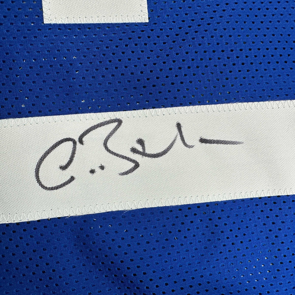 Autographed/Signed Antoine Bethea Indianapolis Blue Football Jersey JSA COA (ONLINE ORDER ONLY)