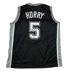 Autographed/Signed Robert Horry San Antonio Black Basketball Jersey Beckett BAS COA (ONLINE ORDER ONLY)