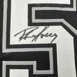 Autographed/Signed Robert Horry San Antonio Black Basketball Jersey Beckett BAS COA (ONLINE ORDER ONLY)