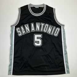 Autographed/Signed Robert Horry San Antonio Black Basketball Jersey Beckett BAS COA (ONLINE ORDER ONLY)