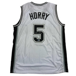 Autographed/Signed Robert Horry San Antonio White Basketball Jersey Beckett BAS COA (ONLINE ORDER ONLY)