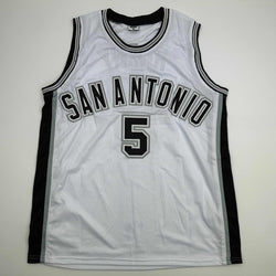 Autographed/Signed Robert Horry San Antonio White Basketball Jersey Beckett BAS COA (ONLINE ORDER ONLY)