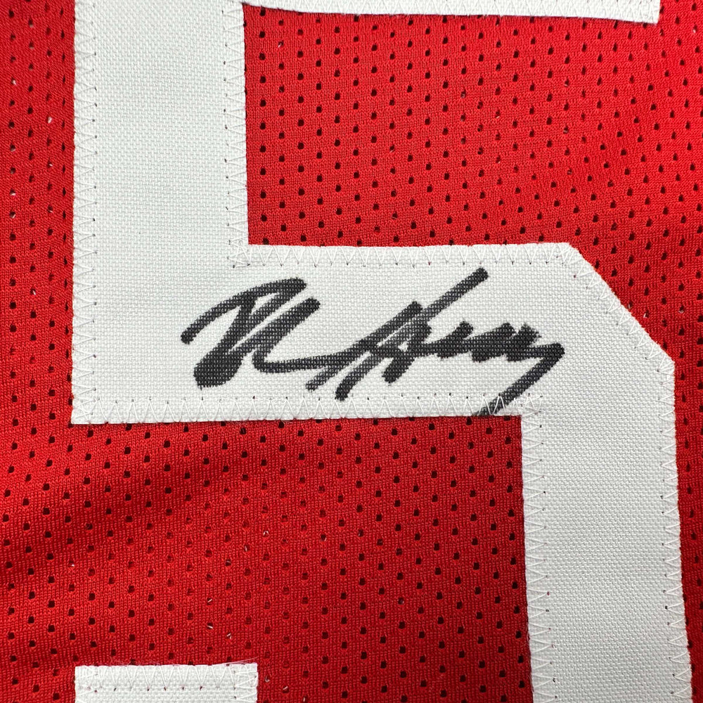 Autographed/Signed Robert Horry Houston Red Basketball Jersey Beckett BAS COA (ONLINE ORDER ONLY)