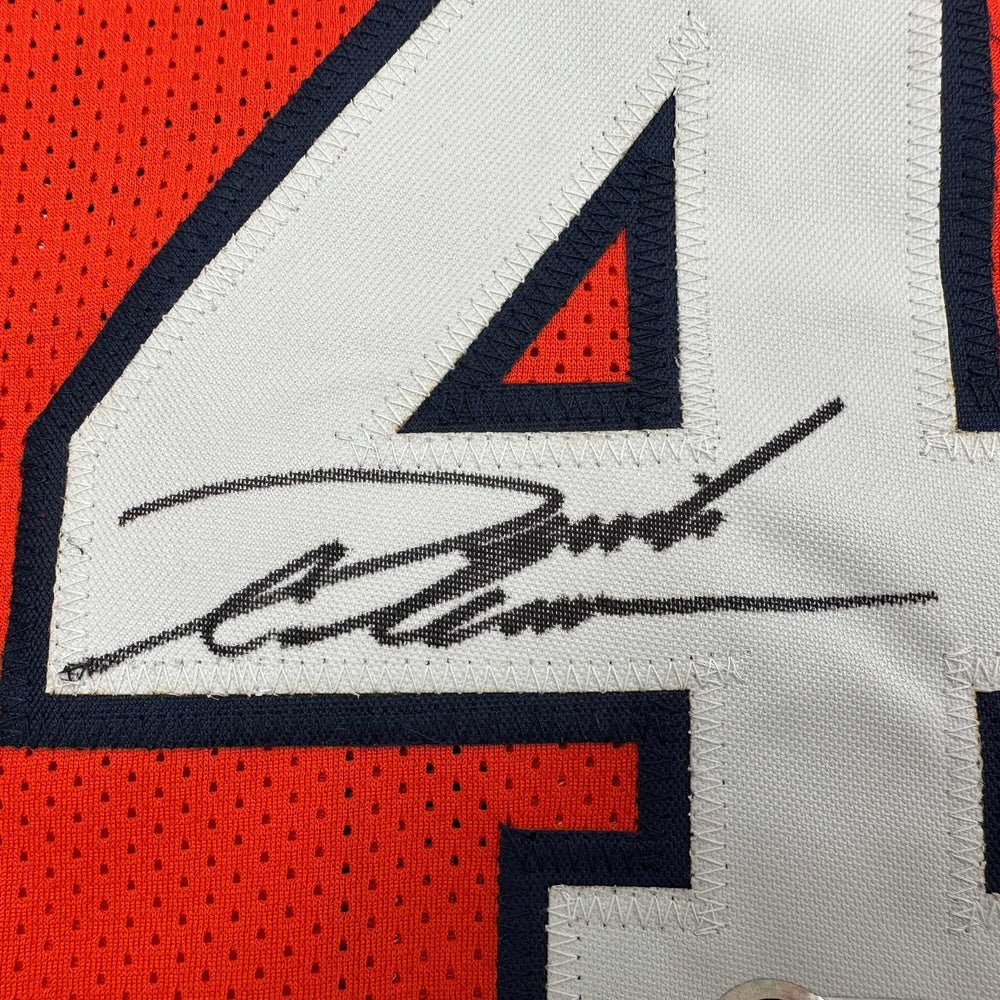 Autographed/Signed Derrick Coleman Syracuse Orange College Basketball Jersey Beckett BAS COA (ONLINE ORDER ONLY)