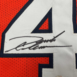 Autographed/Signed Derrick Coleman Syracuse Orange College Basketball Jersey Beckett BAS COA (ONLINE ORDER ONLY)