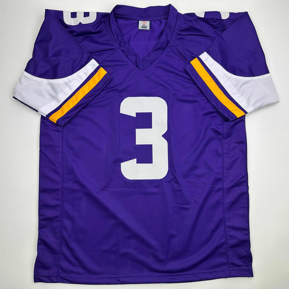 Autographed/Signed Jordan Addison Minnesota Purple Football Jersey JSA COA (ONLINE ORDER ONLY)