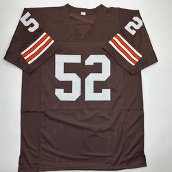 Autographed/Signed Dick Ambrose Cleveland Brown Football Jersey JSA COA (ONLINE ORDER ONLY)