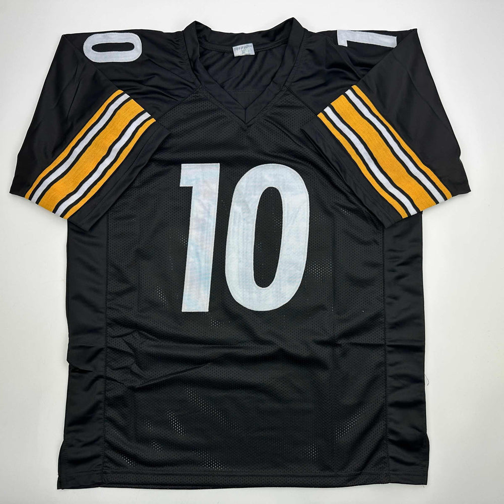 Autographed/Signed Kordell Stewart Pittsburgh Black Football Jersey Beckett BAS COA (ONLINE ORDER ONLY)