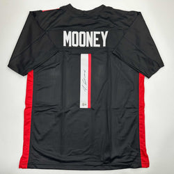 Autographed/Signed Darnell Mooney Atlanta Black Football Jersey Beckett BAS COA (ONLINE ORDER ONLY)