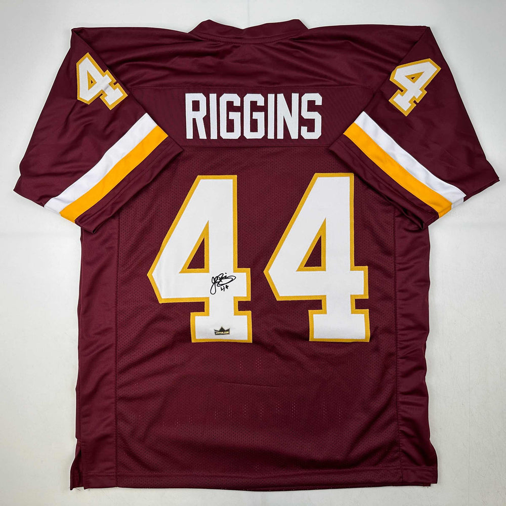 Facsimile Autographed John Riggins Washington Red Reprint Laser Auto Football Jersey Size Men's XL (ONLINE ORDER ONLY)