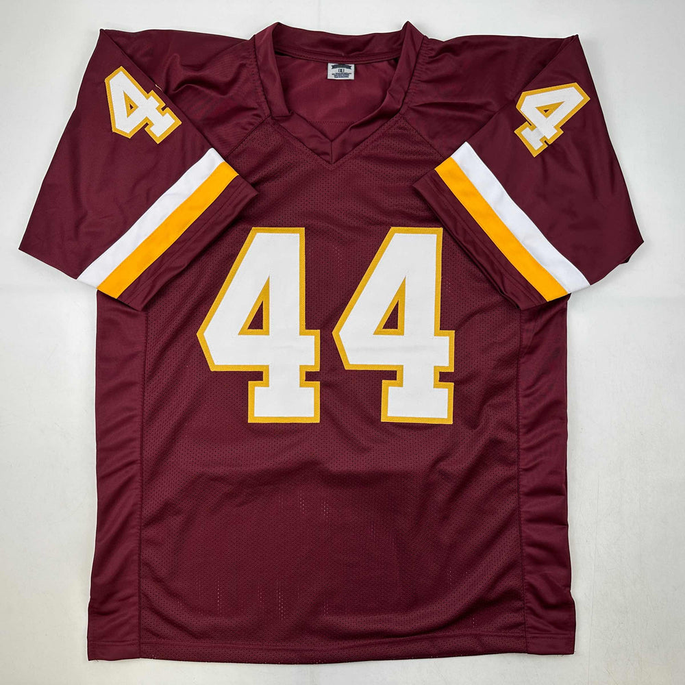 Facsimile Autographed John Riggins Washington Red Reprint Laser Auto Football Jersey Size Men's XL (ONLINE ORDER ONLY)