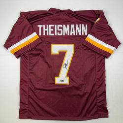 Facsimile Autographed Joe Theismann Washington Red Reprint Laser Auto Football Jersey Size Men's XL (ONLINE ORDER ONLY)