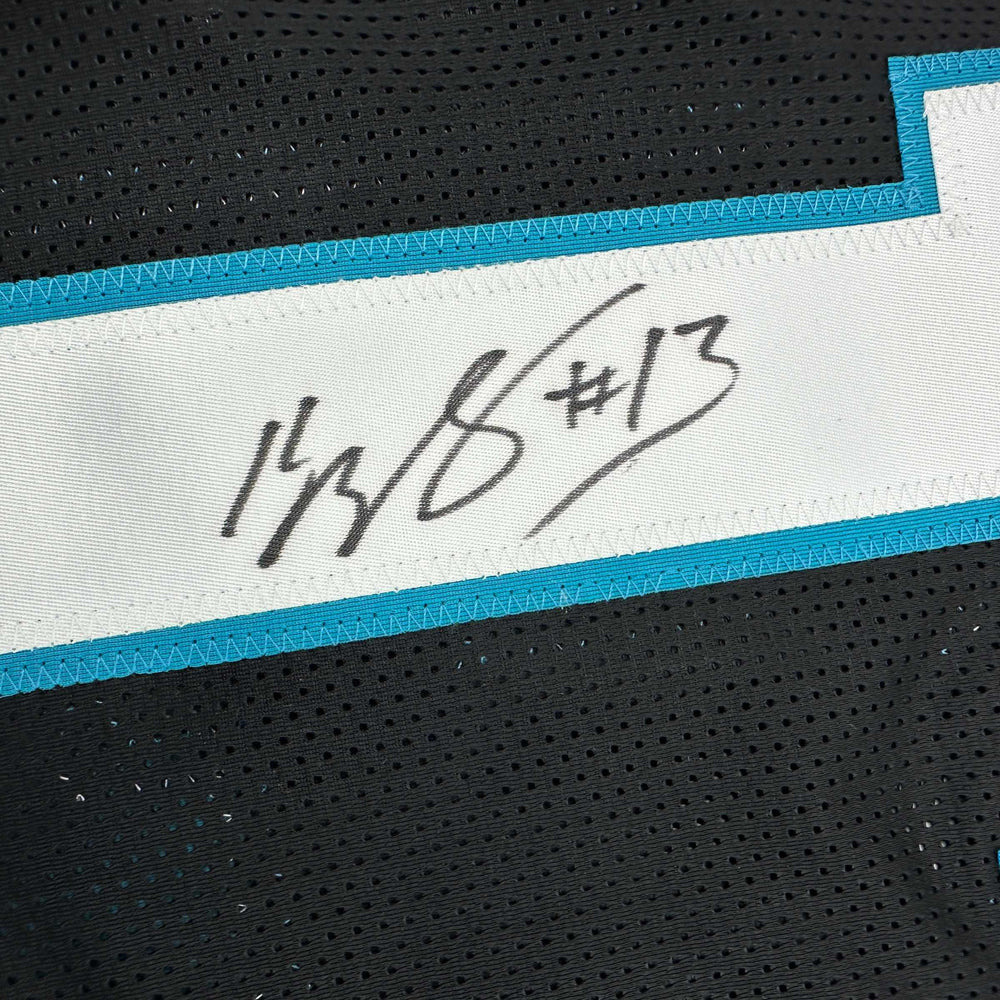 Autographed/Signed Kelvin Benjamin Carolina Black Football Jersey JSA COA (ONLINE ORDER ONLY)