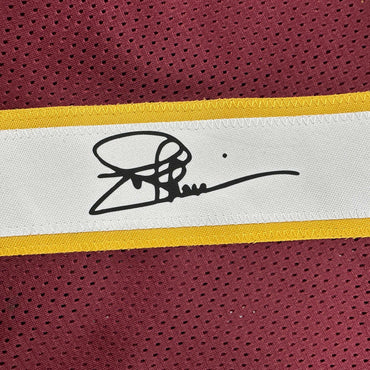 Framed Facsimile Autographed Joe Theismann 35x39 Washington Red Reprint Laser Auto Football Jersey (ONLINE ORDER ONLY)