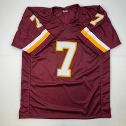 Facsimile Autographed Joe Theismann Washington Red Reprint Laser Auto Football Jersey Size Men's XL (ONLINE ORDER ONLY)