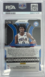 Graded 2020 Panini Prizm Tyrese Maxey #256 Ruby Wave Rookie RC Basketball Card PSA 10 Gem Mint