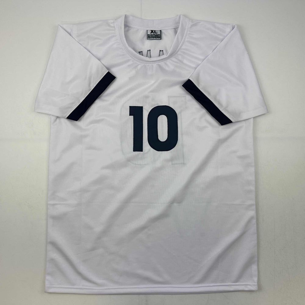 Facsimile Autographed Harry Kane Tottenham Hotspur FC White Reprint Laser Auto Soccer Jersey Size Men's XL (ONLINE ORDER ONLY)