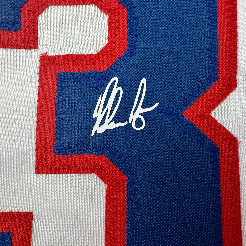 Facsimile Autographed Nolan Ryan Texas White Reprint Laser Auto Baseball Jersey Size Men's XL (ONLINE ORDER ONLY)