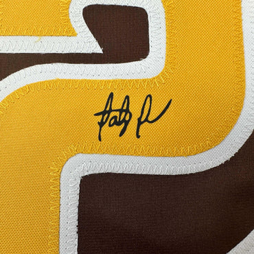 Facsimile Autographed Fernando Tatis Jr. San Diego Brown Reprint Laser Auto Baseball Jersey Size Men's XL (ONLINE ORDER ONLY)