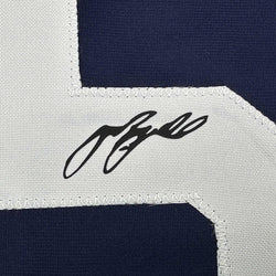 Framed Facsimile Autographed Jeff Bagwell 35x39 Houston Blue Reprint Laser Auto Baseball Jersey (ONLINE ORDER ONLY)