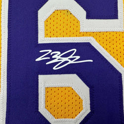 Facsimile Autographed LeBron James Los Angeles LA Yellow Reprint Laser Auto Basketball Jersey Size Men's XL (ONLINE ORDER ONLY)