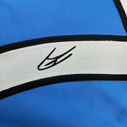 Framed Facsimile Autographed Kevin De Bruyne 35x39 Manchester City Blue Reprint Laser Auto Soccer Jersey (ONLINE ORDER ONLY)