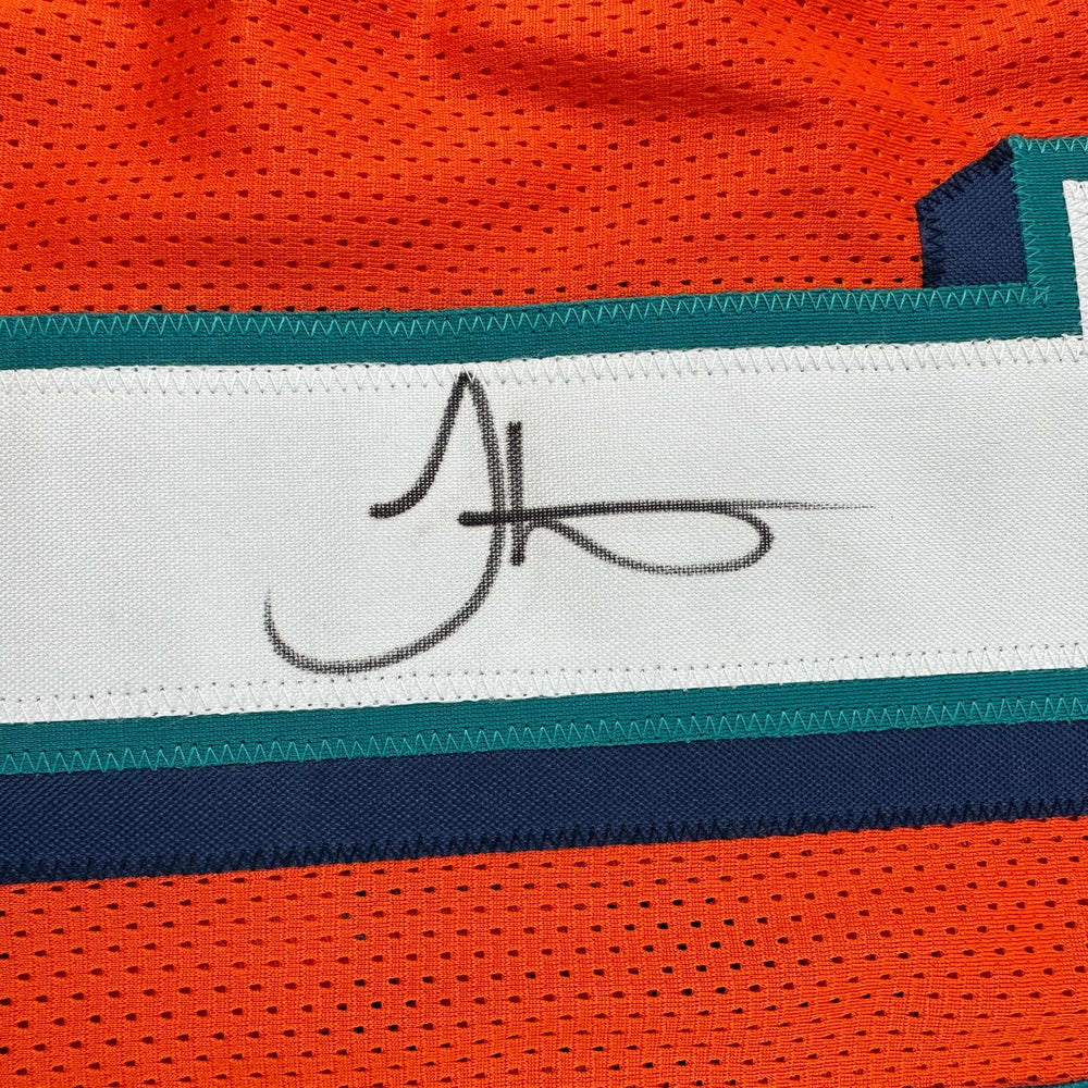 Autographed/Signed Tyreek Hill Miami Orange Retro Football Jersey JSA COA (ONLINE ORDER ONLY)
