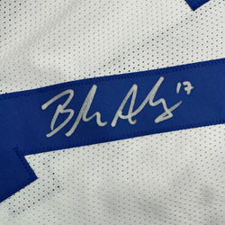 Autographed/Signed Brandon Aubrey Dallas White Football Jersey Beckett BAS COA (ONLINE ORDER ONLY)