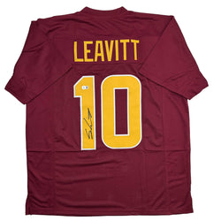 Autographed/Signed Sam Leavitt Arizona State Maroon College Football Jersey Beckett BAS COA (ONLINE ORDER ONLY)